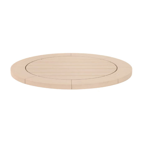 Round Teak Outdoor Dining Table | Living Essentials Boca