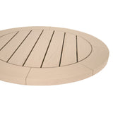 Round Teak Outdoor Dining Table | Living Essentials Boca