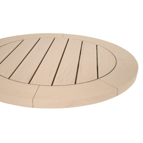 Round Teak Outdoor Dining Table | Living Essentials Boca
