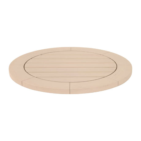 Round Teak Outdoor Dining Table | Living Essentials Boca