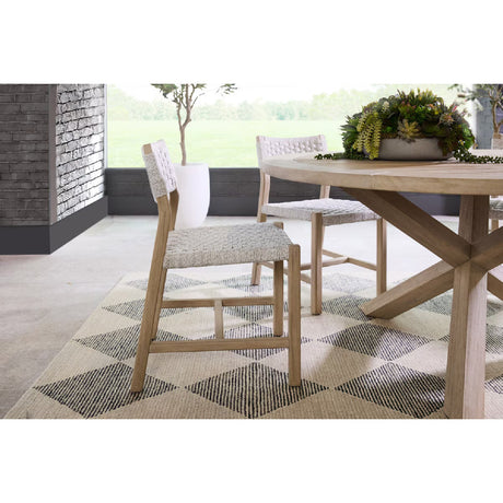 Round Teak Outdoor Dining Table | Living Essentials Boca