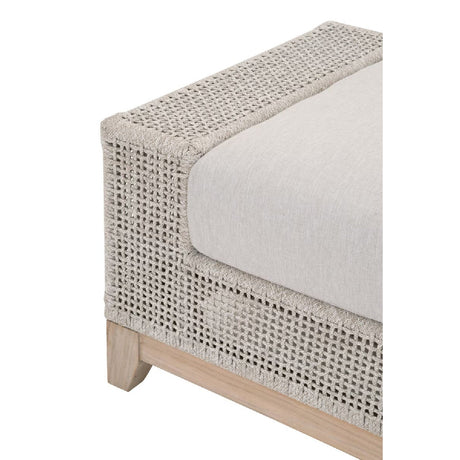 Modern European furniture - Beige Woven Rope Outdoor Ottoman - www.oroa.com
