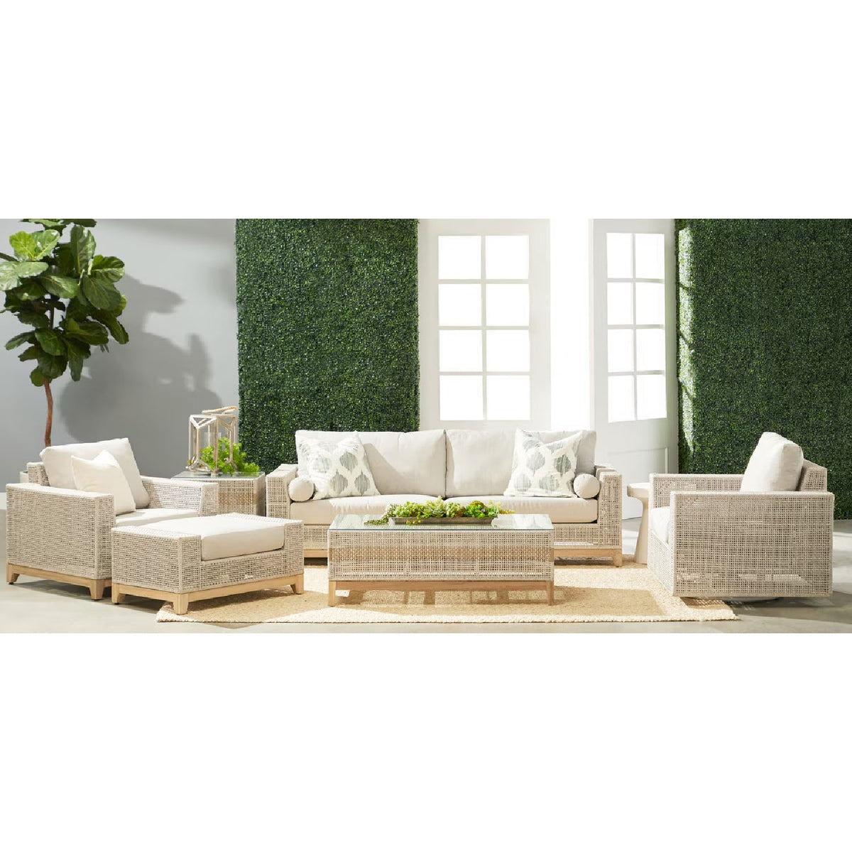 Modern European furniture - Flat Rope Outdoor Sofa Chair - www.oroa.com