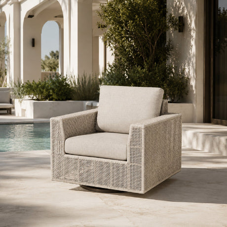 Flat Rope Outdoor Swivel Chair | Living Essentials Tropez
