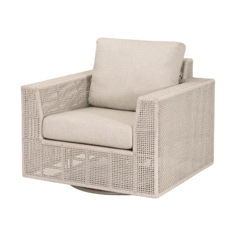 Flat Rope Outdoor Swivel Chair | Living Essentials Tropez