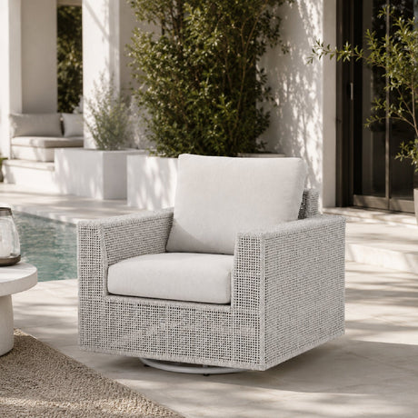 Flat Rope Outdoor Swivel Chair | Living Essentials Tropez