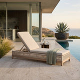 Modern European furniture - Beige Woven Rope Outdoor Chaise Lounge - www.oroa.com
