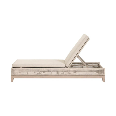 Modern European furniture - Beige Woven Rope Outdoor Chaise Lounge - www.oroa.com
