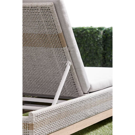 Modern European furniture - Taupe Stripes Outdoor Chaise Lounge - www.oroa.com