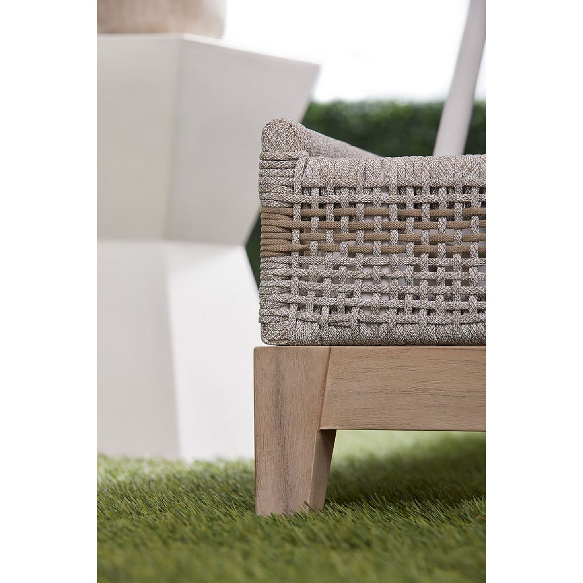 Modern European furniture - Taupe Stripes Outdoor Chaise Lounge - www.oroa.com