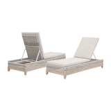 Modern European furniture - Taupe Stripes Outdoor Chaise Lounge - www.oroa.com
