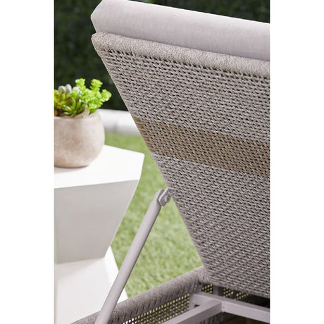 Modern European furniture - Taupe Stripes Outdoor Chaise Lounge - www.oroa.com