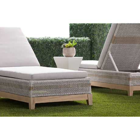 Modern European furniture - Taupe Stripes Outdoor Chaise Lounge - www.oroa.com