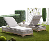 Modern European furniture - Taupe Stripes Outdoor Chaise Lounge - www.oroa.com