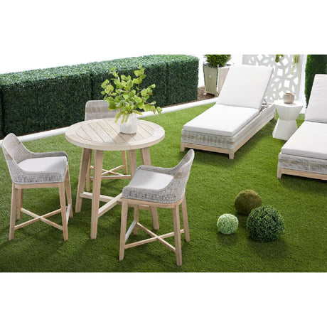Modern European furniture - Taupe Stripes Outdoor Chaise Lounge - www.oroa.com