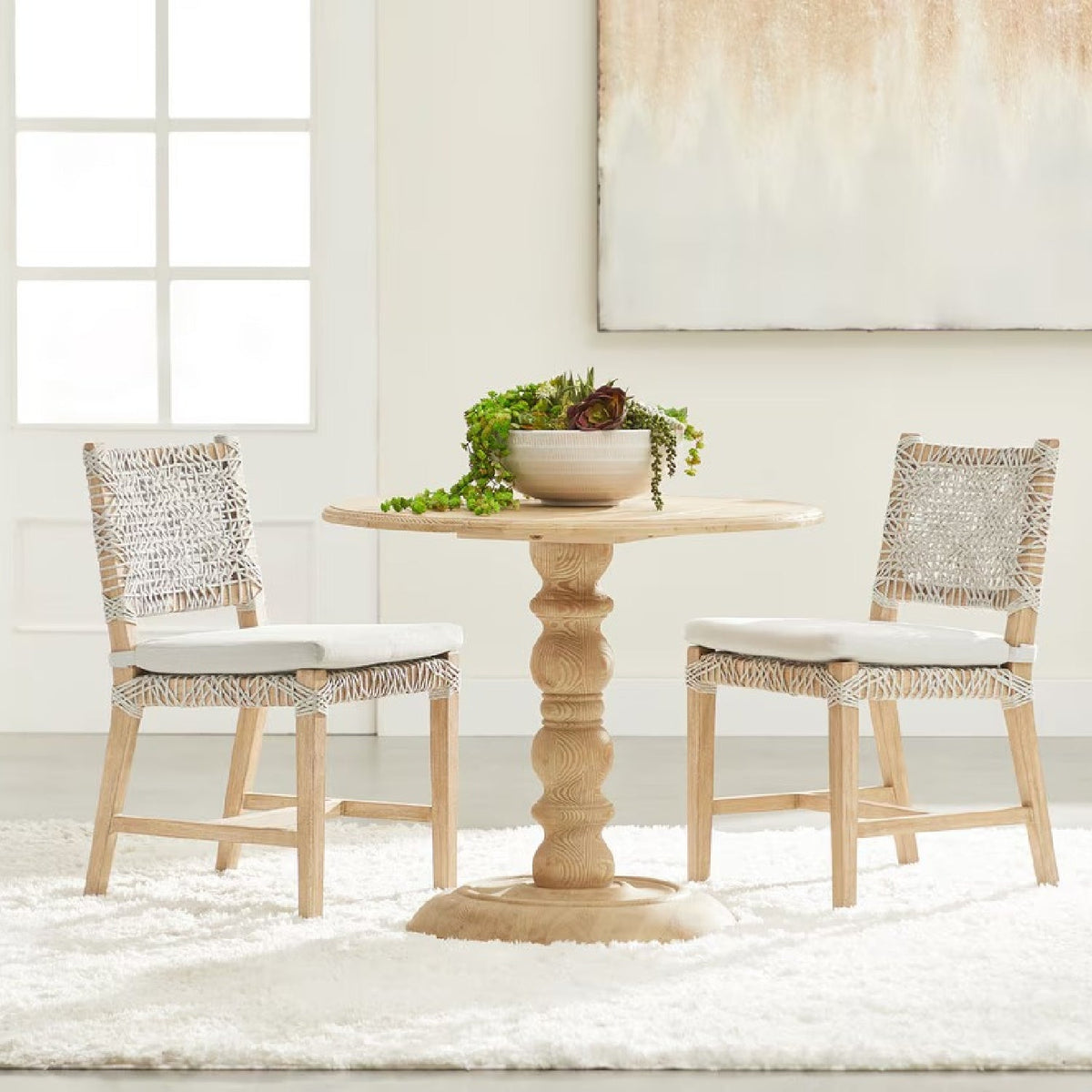 Modern European furniture - Interlaced Flat Rope Dining Chairs (2) - www.oroa.com