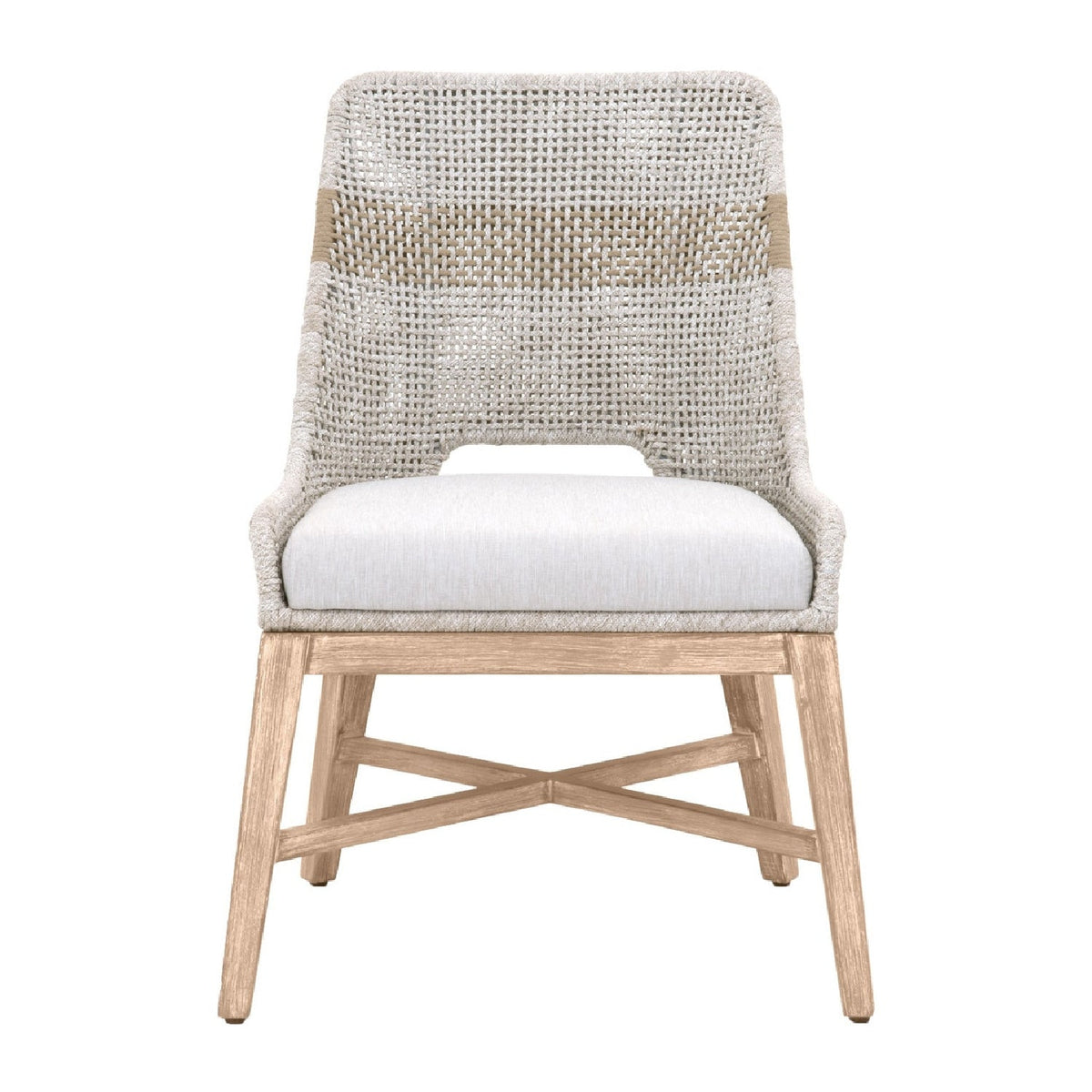 Modern European furniture - Taupe Stripe Rope Dining Chairs (2) - www.oroa.com