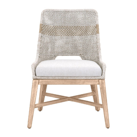Modern European furniture - Taupe Stripe Rope Dining Chairs (2) - www.oroa.com
