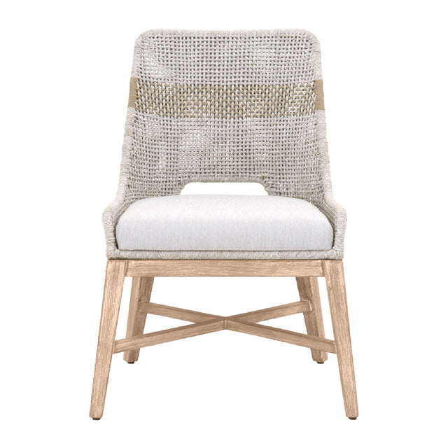 Modern European furniture - Taupe Stripe Rope Dining Chairs (2) - www.oroa.com