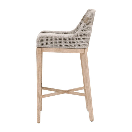 Modern European furniture - Taupe Stripe Rope Bar Stool - www.oroa.com
