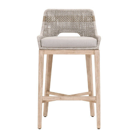 Modern European furniture - Taupe Stripe Rope Bar Stool - www.oroa.com