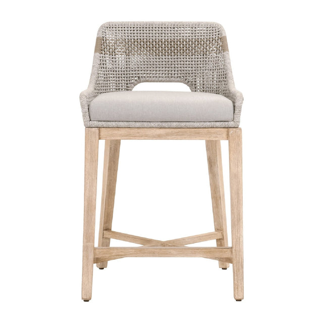 Modern European furniture - Taupe Stripe Rope Counter Stool - www.oroa.com