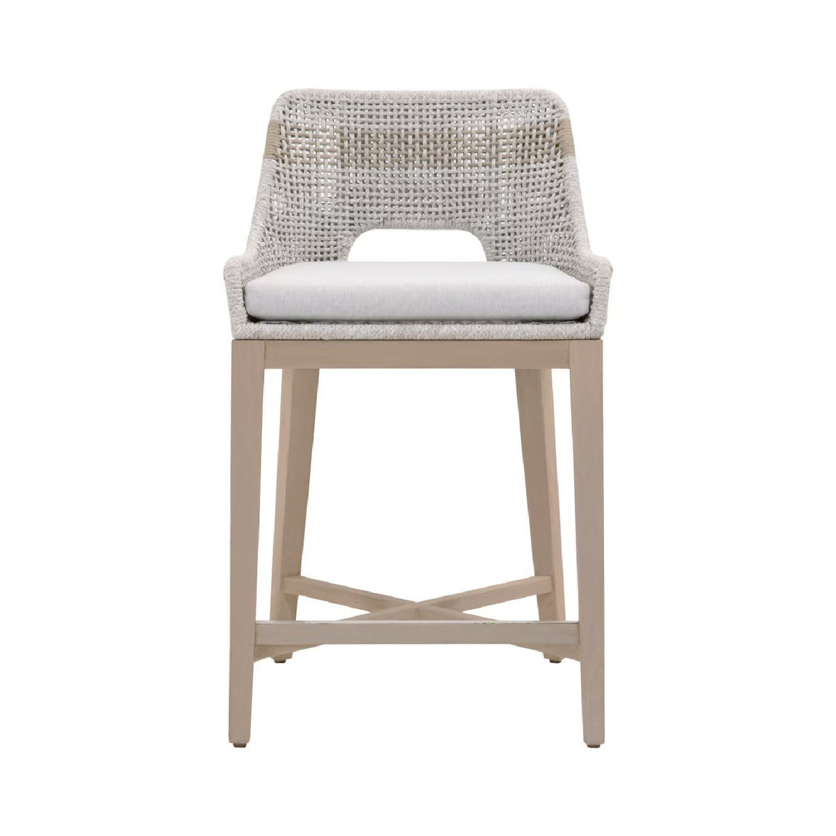 Modern European furniture - Taupe Stripes Outdoor Counter Stool - www.oroa.com
