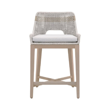 Modern European furniture - Taupe Stripes Outdoor Counter Stool - www.oroa.com