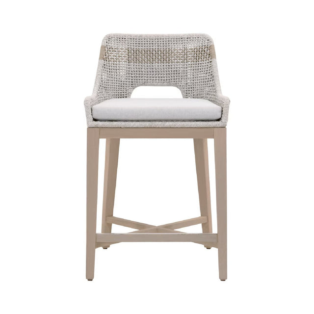 Modern European furniture - Taupe Stripes Outdoor Counter Stool - www.oroa.com