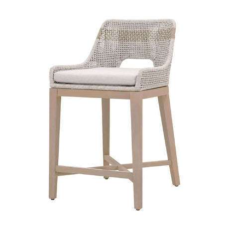 Modern European furniture - Taupe Stripes Outdoor Counter Stool - www.oroa.com