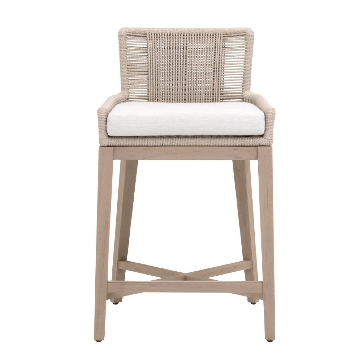 Modern European furniture - Beige Rope Outdoor Counter Stool - www.oroa.com