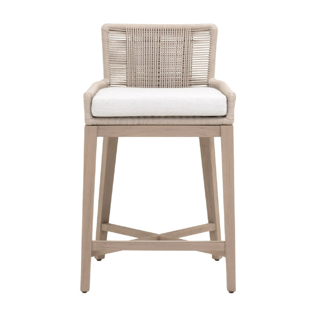 Modern European furniture - Beige Rope Outdoor Counter Stool - www.oroa.com