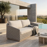 Modern European furniture - Taupe Oval Rope Outdoor Sofa - www.oroa.com
