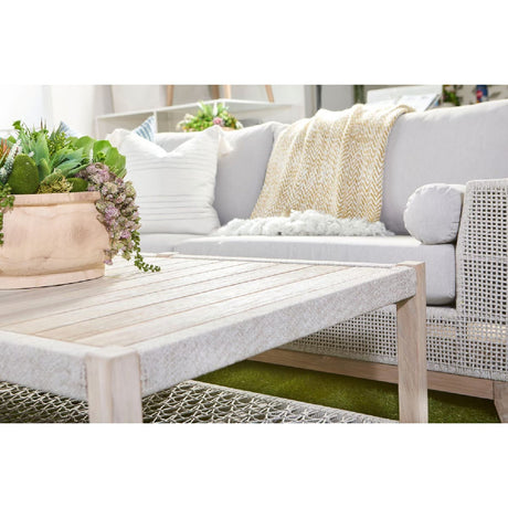 Slatted Teak Outdoor Coffee Table | Living Essentials Wrap