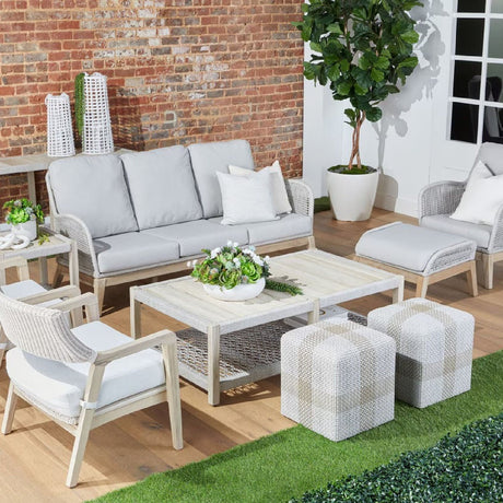 Slatted Teak Outdoor Coffee Table | Living Essentials Wrap