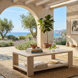 Modern European furniture - Teak Scandinavian Outdoor Coffee Table - www.oroa.com