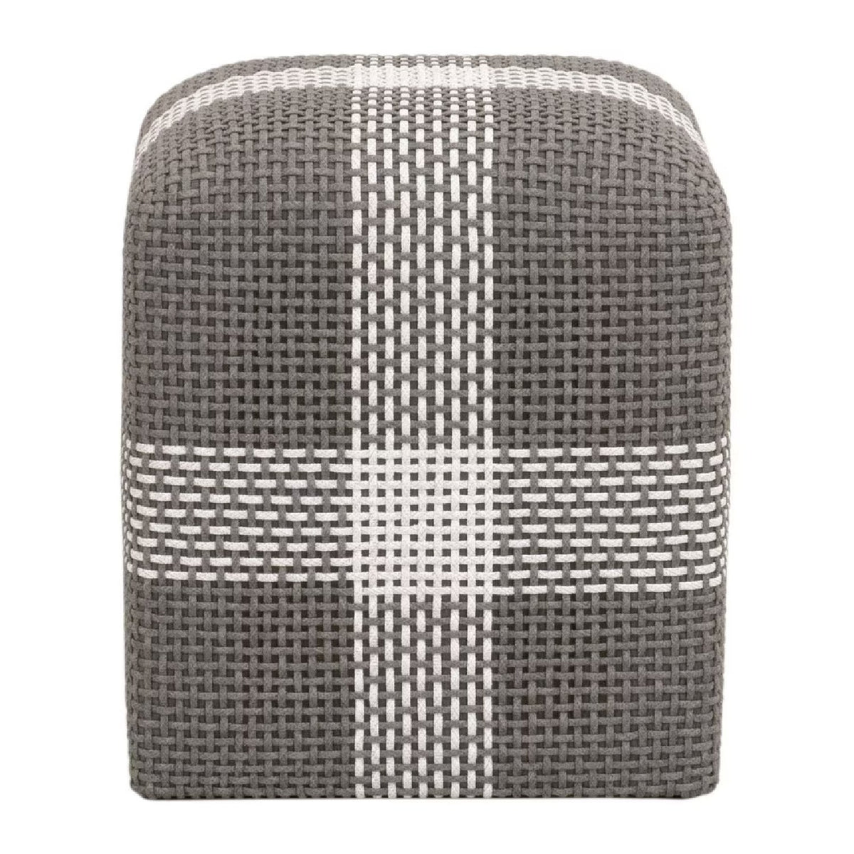 Modern European furniture - Woven Flat Rope Indoor/Outdoor Ottoman - www.oroa.com