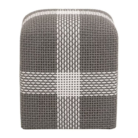 Modern European furniture - Woven Flat Rope Indoor/Outdoor Ottoman - www.oroa.com