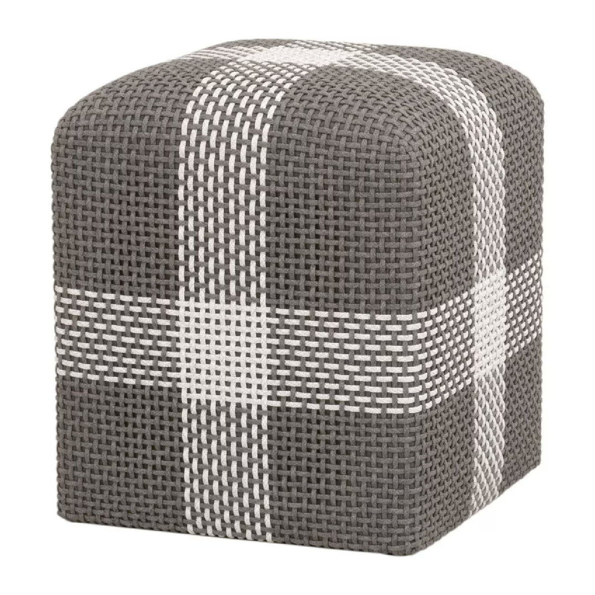 Modern European furniture - Woven Flat Rope Indoor/Outdoor Ottoman - www.oroa.com