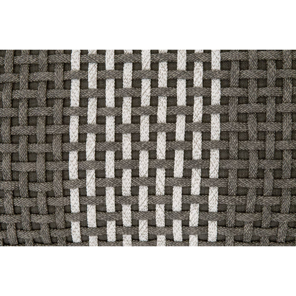 Modern European furniture - Woven Flat Rope Indoor/Outdoor Ottoman - www.oroa.com