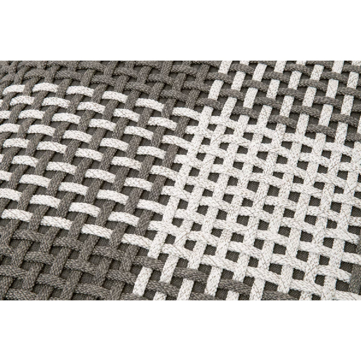 Modern European furniture - Woven Flat Rope Indoor/Outdoor Ottoman - www.oroa.com