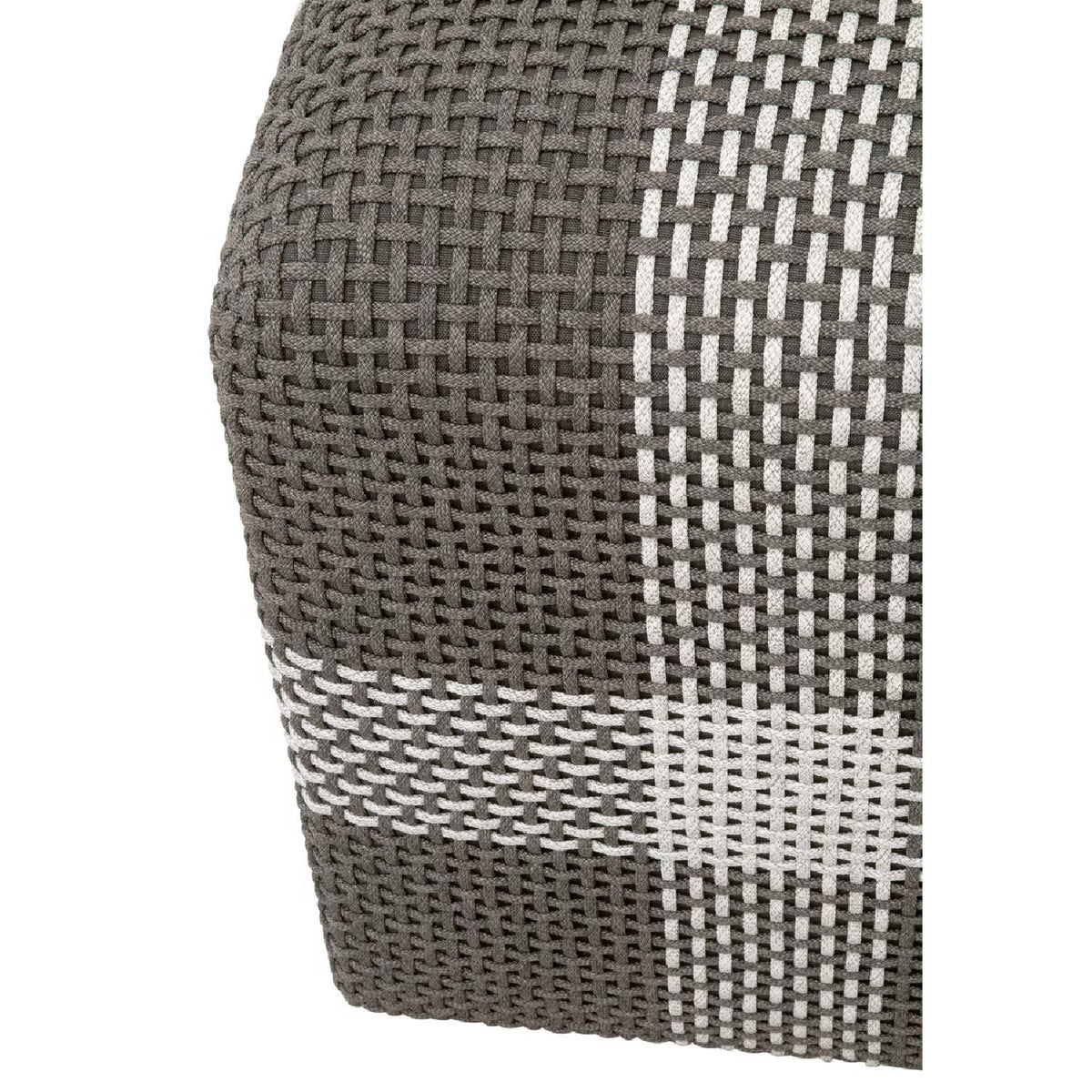 Modern European furniture - Woven Flat Rope Indoor/Outdoor Ottoman - www.oroa.com