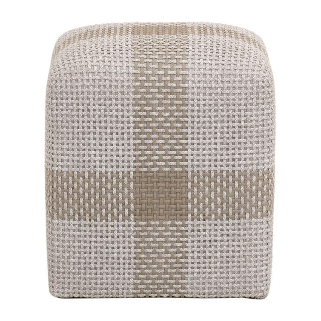 Modern European furniture - Woven Flat Rope Indoor/Outdoor Ottoman - www.oroa.com