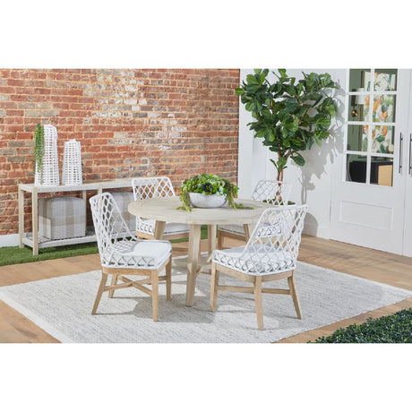 Modern European furniture - Woven Flat Rope Indoor/Outdoor Ottoman - www.oroa.com