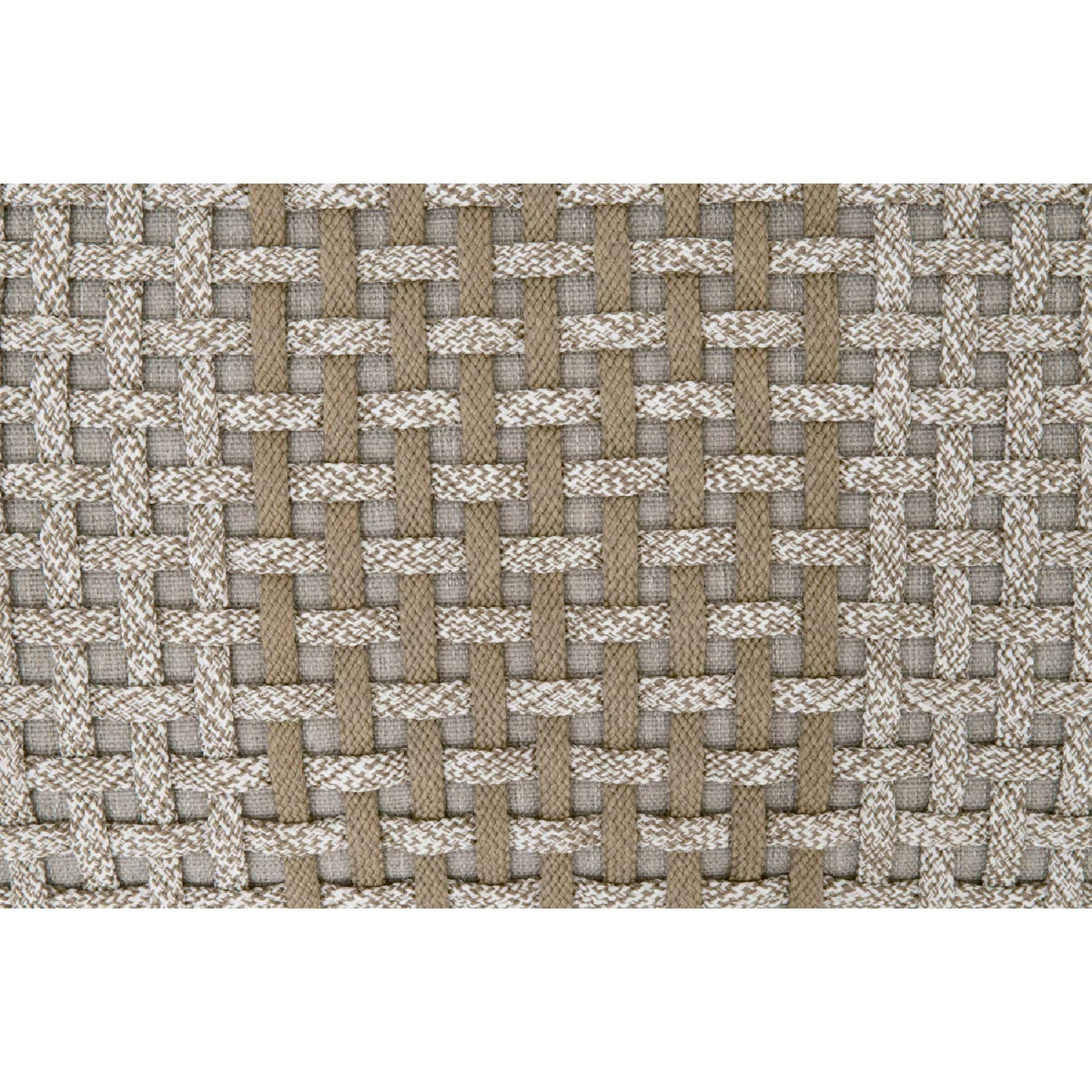 Modern European furniture - Woven Flat Rope Indoor/Outdoor Ottoman - www.oroa.com