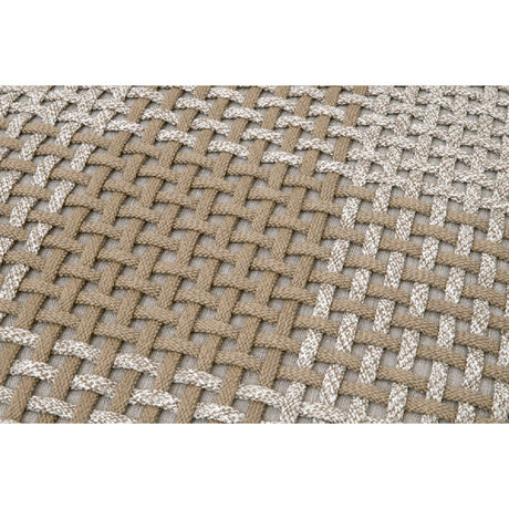 Modern European furniture - Woven Flat Rope Indoor/Outdoor Ottoman - www.oroa.com