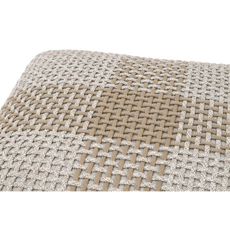 Modern European furniture - Woven Flat Rope Indoor/Outdoor Ottoman - www.oroa.com