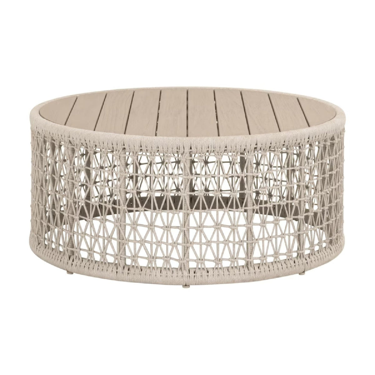 Modern European furniture - Beige Rope Outdoor Coffee Table - www.oroa.com