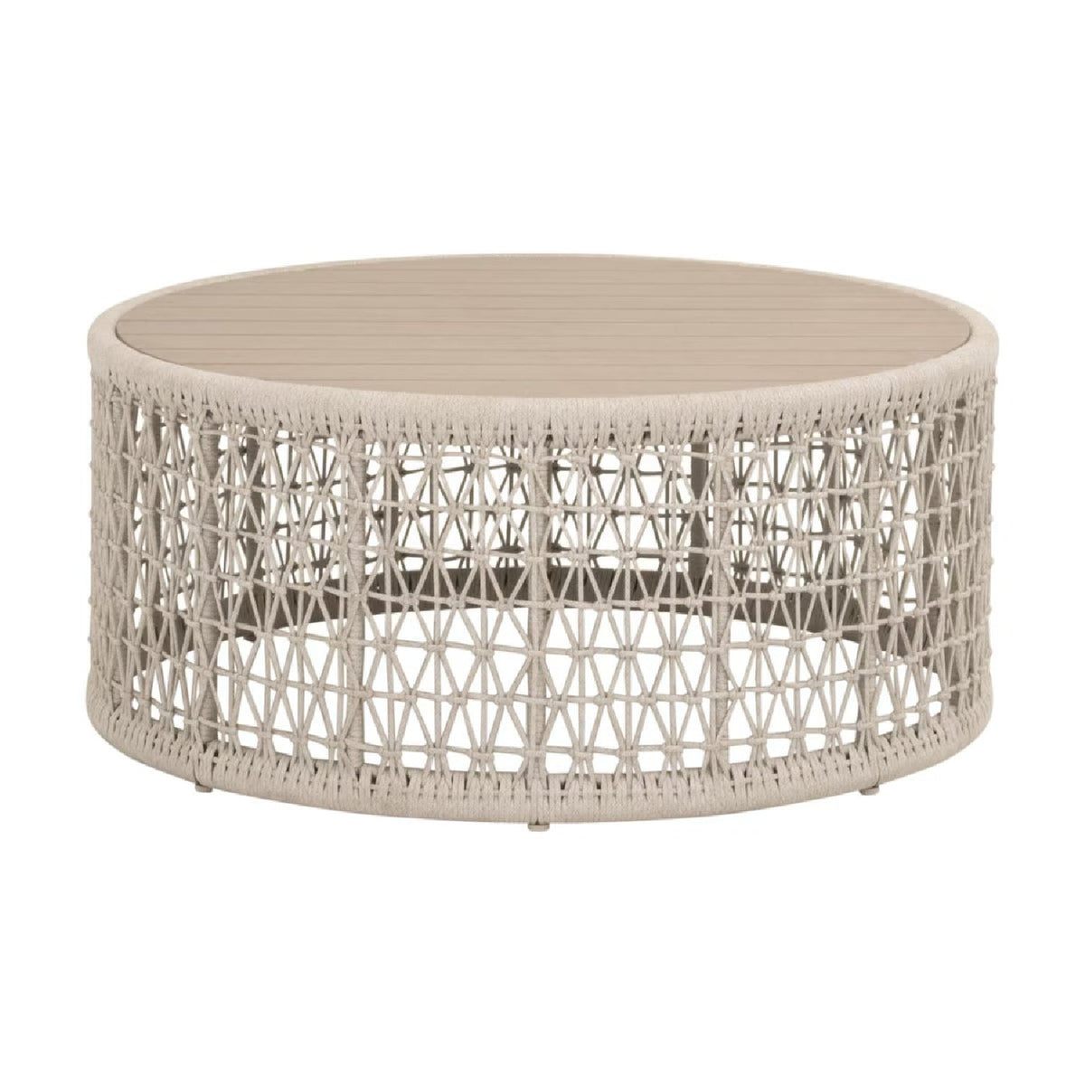 Modern European furniture - Beige Rope Outdoor Coffee Table - www.oroa.com