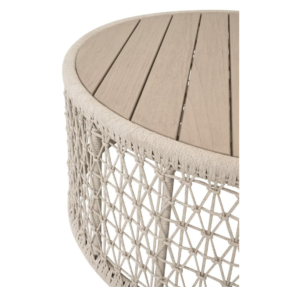 Modern European furniture - Beige Rope Outdoor Coffee Table - www.oroa.com